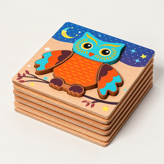 Puzzle-uri Montessori pentru Copii (6 Bucăți)