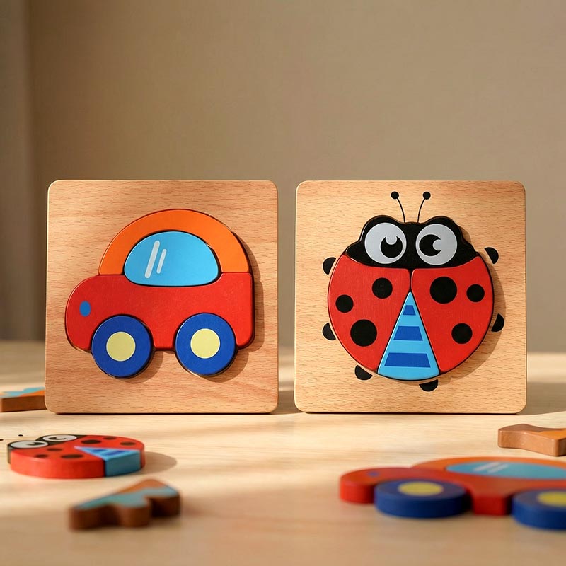 Puzzle-uri Montessori pentru Copii (6 Bucăți)