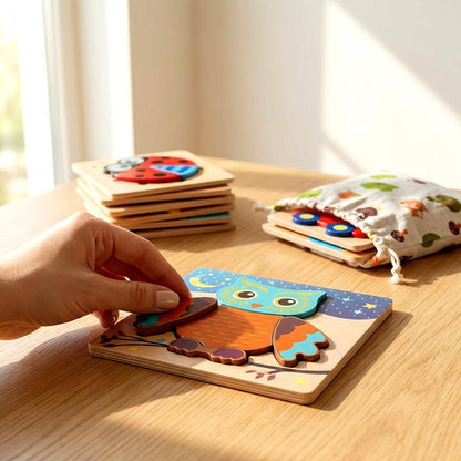 Puzzle-uri Montessori pentru Copii (6 Bucăți)