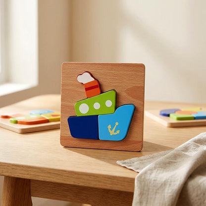 Puzzle-uri Montessori pentru Copii (6 Bucăți)