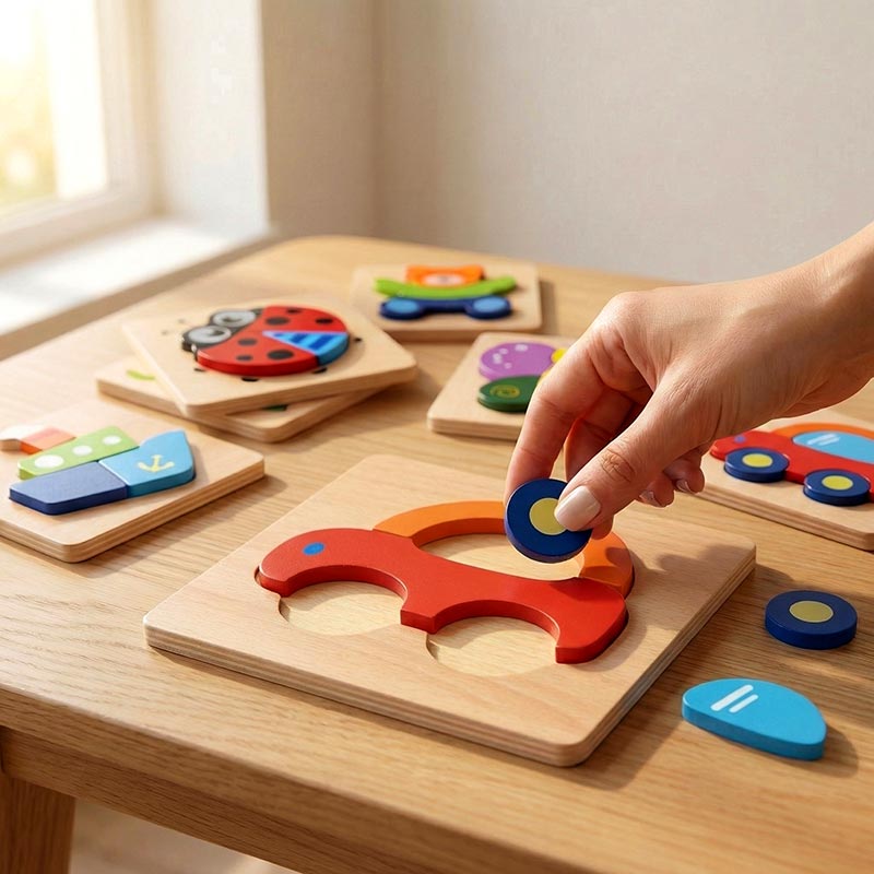 Puzzle-uri Montessori pentru Copii (6 Bucăți)