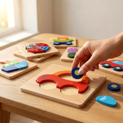 Puzzle-uri Montessori pentru Copii (6 Bucăți)