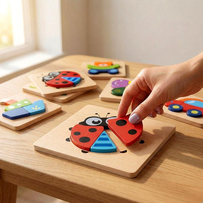 Puzzle-uri Montessori pentru Copii (6 Bucăți)