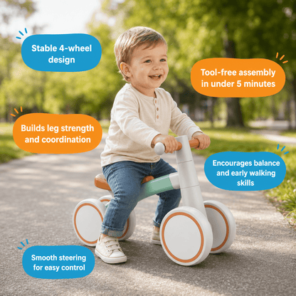 Bicicletă de echilibru Montessori pentru copii mici