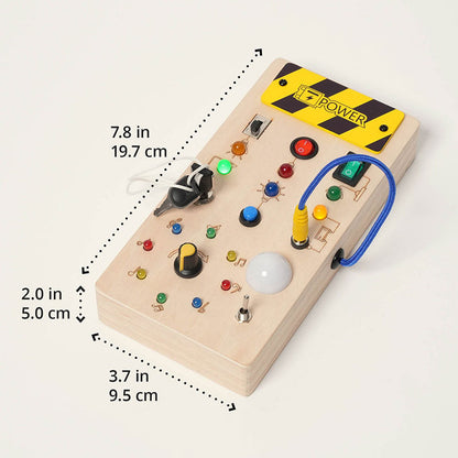 Placa Montessori din Lemn cu Comutator
