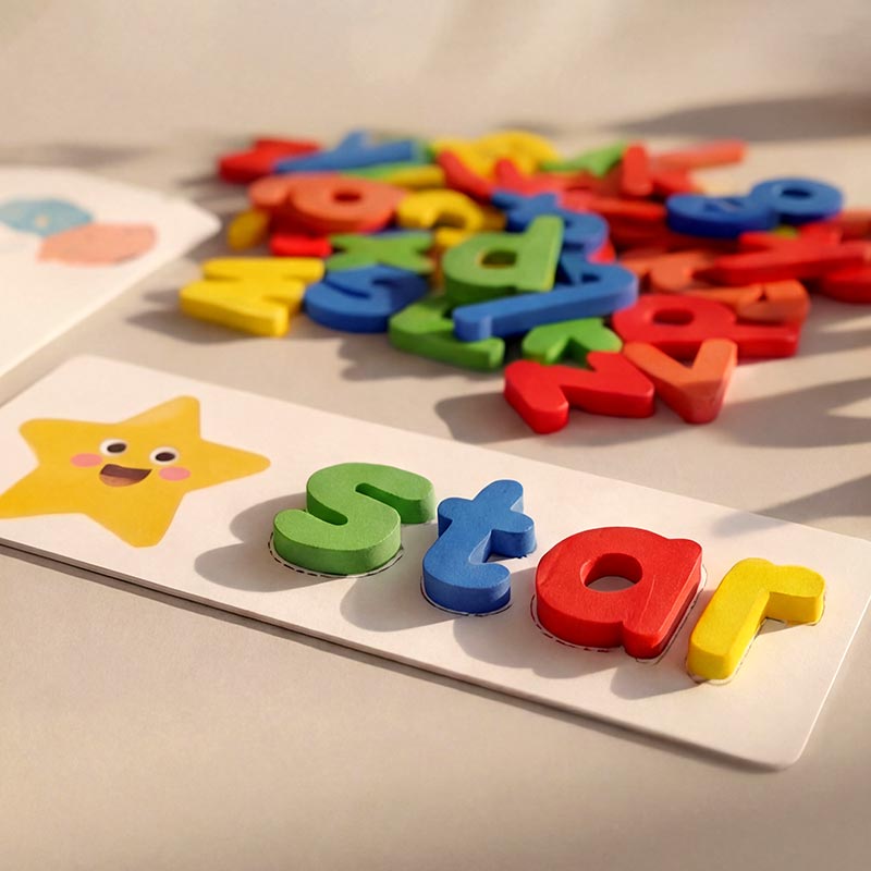 Joc Montessori din Lemn pentru Ortografie